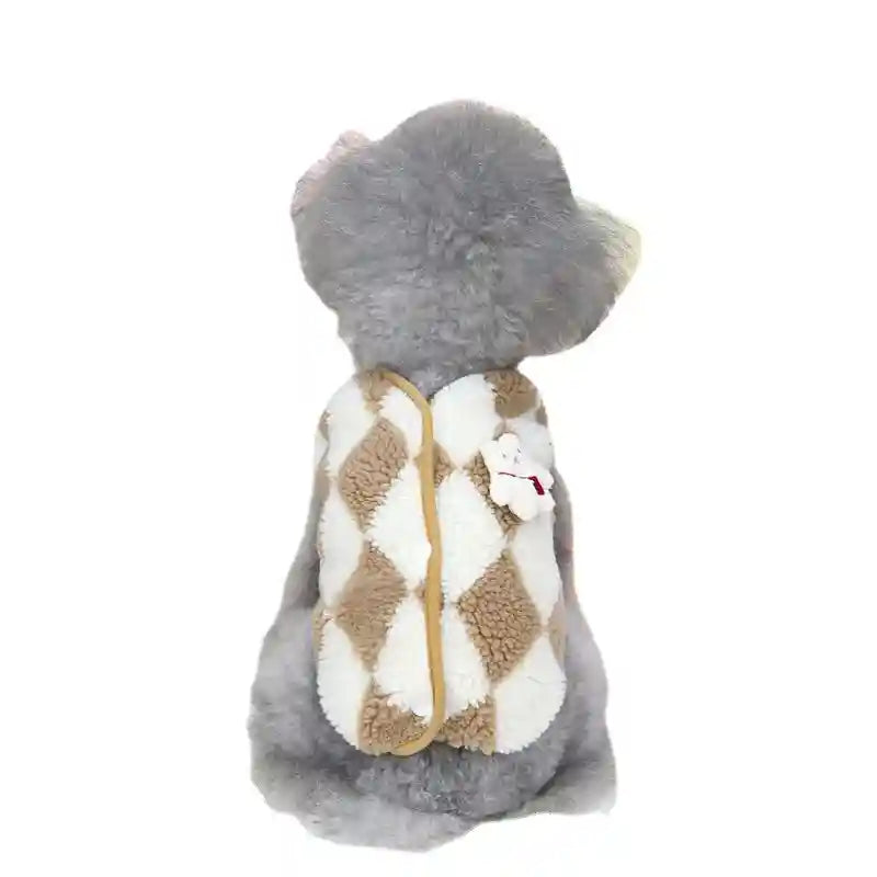 Cappotto Smanicato per Cani a Scacchi - Caldo e Morbido by Dog Moda