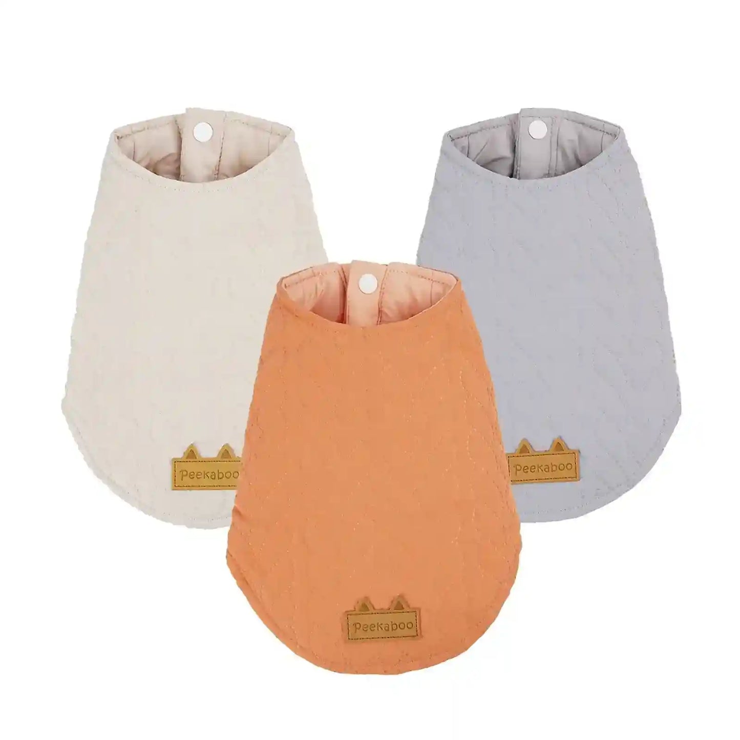 Cappottino per Cani Pekaboo Smanicato Trapuntato con Bottoni a Margherita by Dog Moda