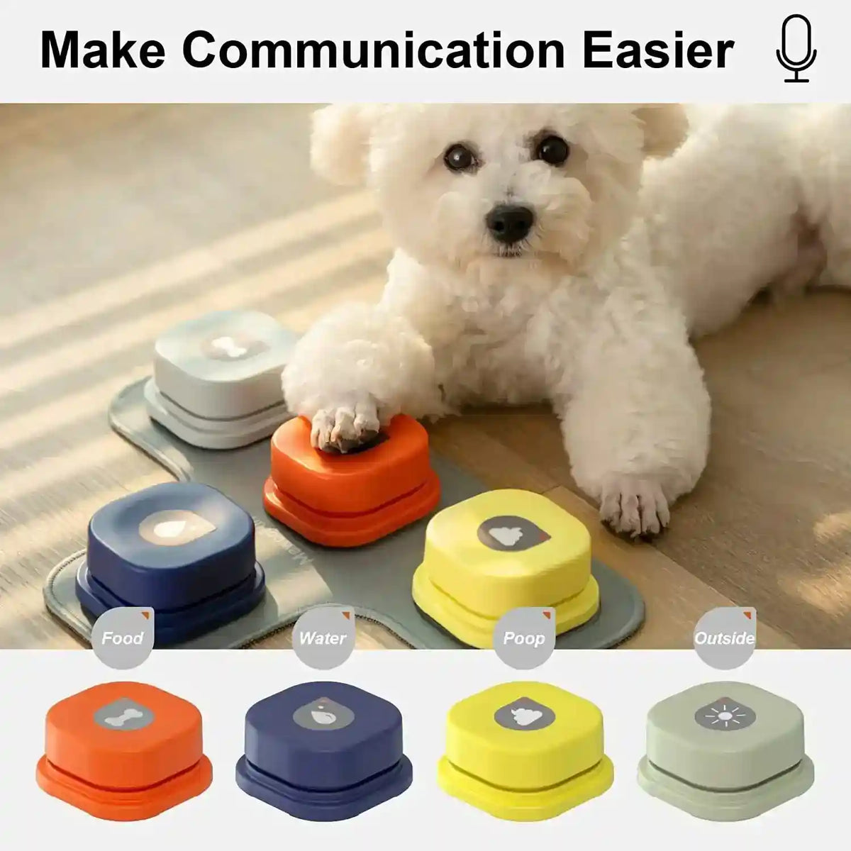 Pulsanti per cani interattivi programmabili "Tiles" by Dog Moda