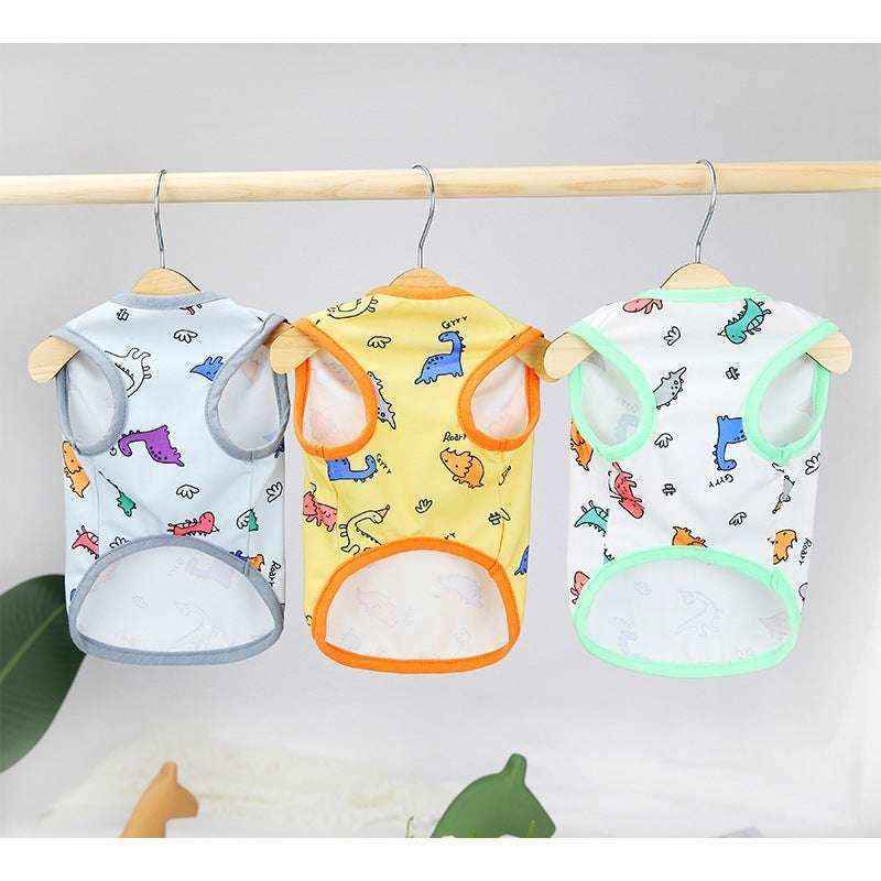 Maglia per Cani “DinoStyle” – Dinosauri Colorati e Tessuto Morbido