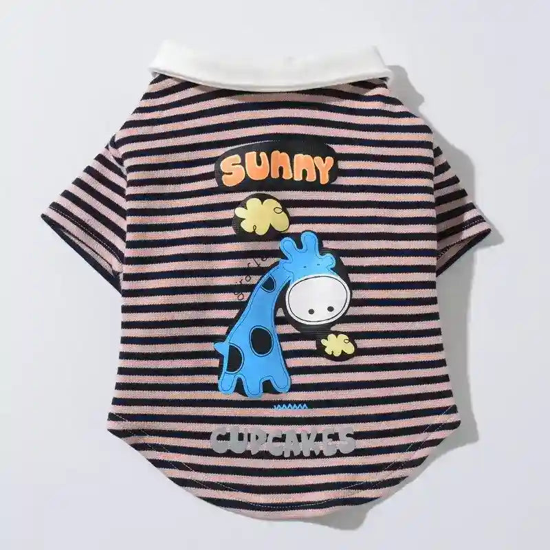 Maglietta per Bulldog e Carlino in cotone "Sunny Cupcake" by Dog Moda