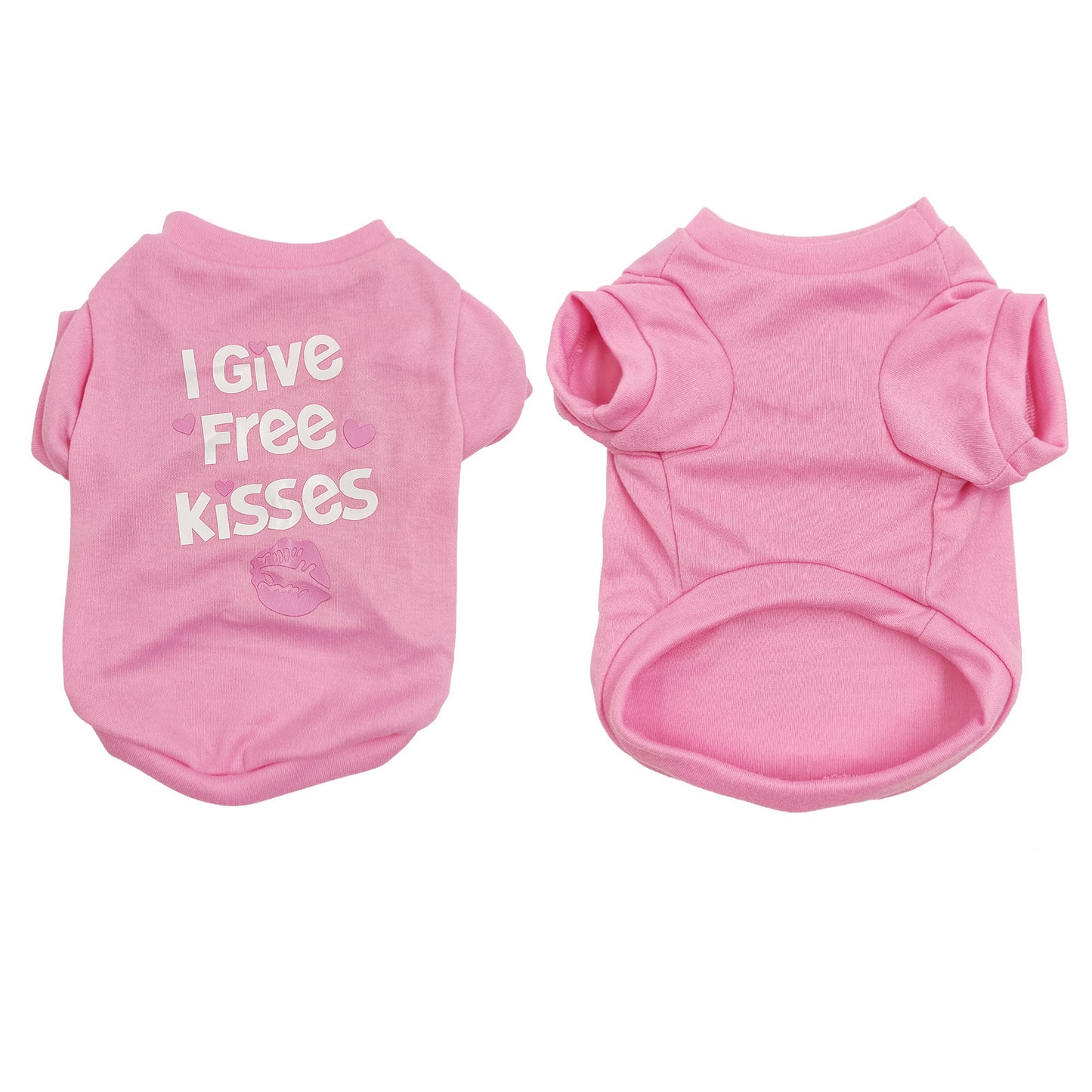 Baumwoll-Hunde-T-Shirt „Kisses“