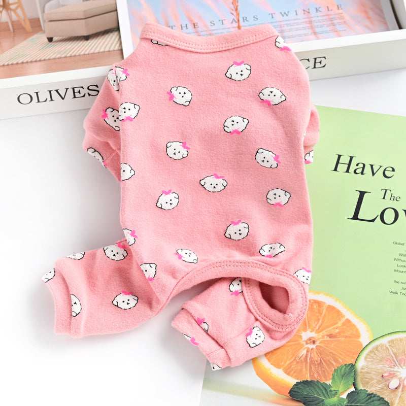 "Filo di Luna" Poodle Jumpsuit in Stretch Cotton