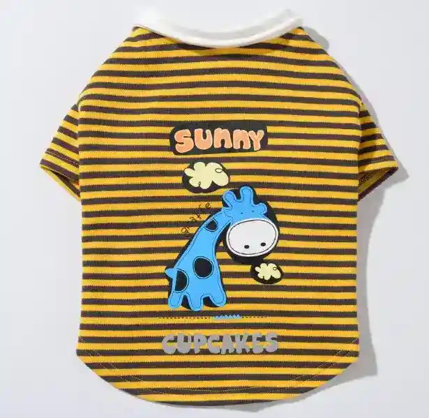Maglietta per Bulldog e Carlino in cotone "Sunny Cupcake" by Dog Moda