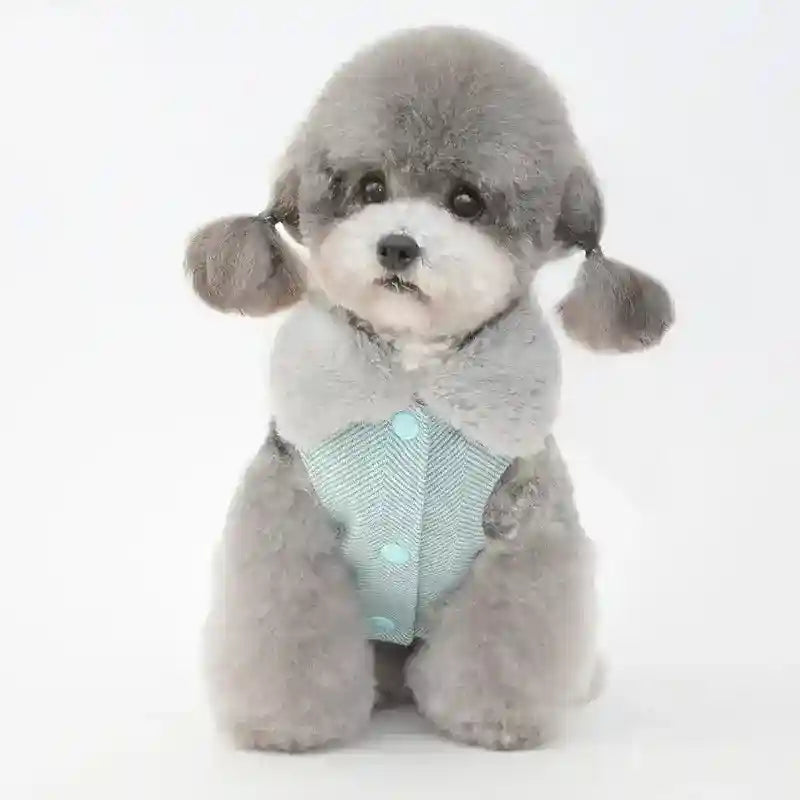 Cappottino Smanicato Vogue Pup - Righe e Pile Caldo by Dog Moda