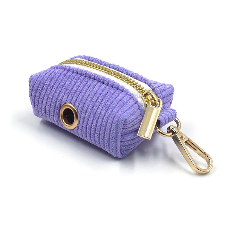 Velvet Pet Poop Bag Holder - Elegance and Practicality for Walks