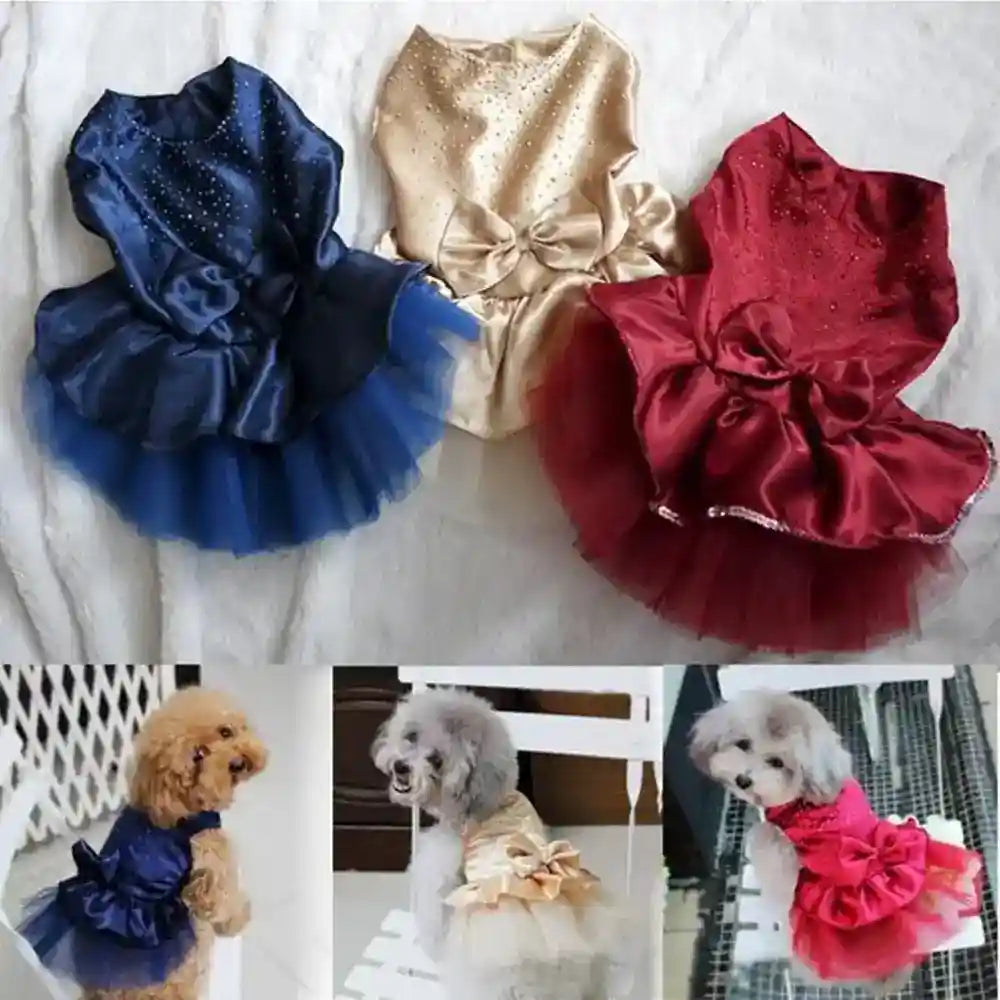 Vestito da cerimonia per cani in raso "Cleopatra" by Dog Moda