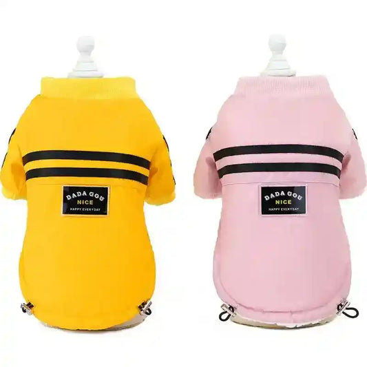 Cappottino per Cani "NICE" Antivento in Giallo o Rosa - Elegante e Funzionale by Dog Moda