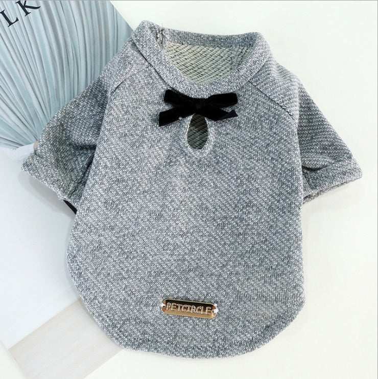 Baumwoll-Hunde-T-Shirt „Little Bow“