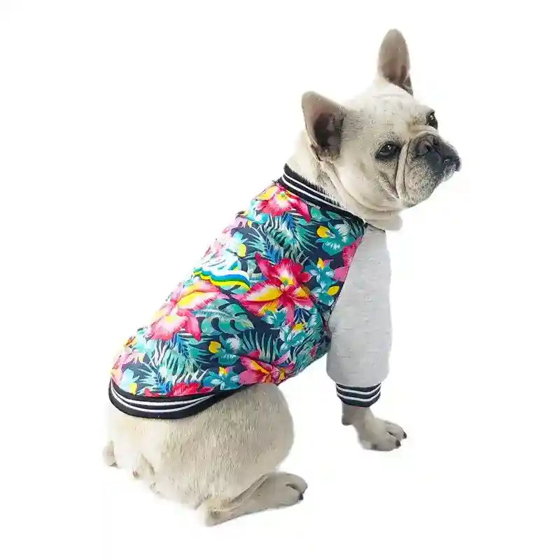 Felpa per Cani con Stampa Floreale e Scritta "No One Cares" by Dog Moda