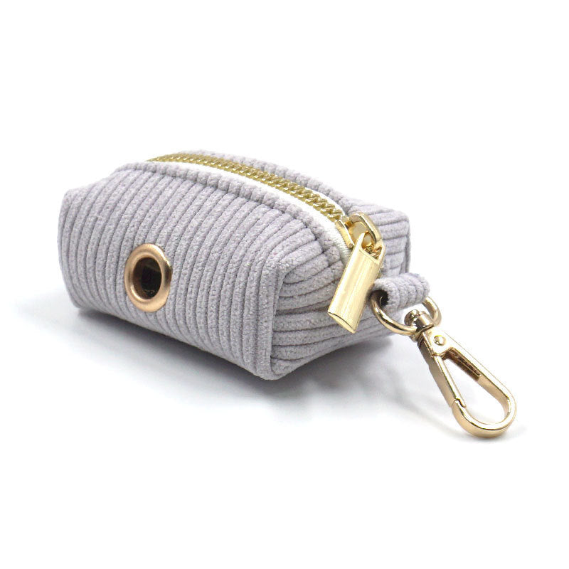 Velvet Pet Poop Bag Holder - Elegance and Practicality for Walks