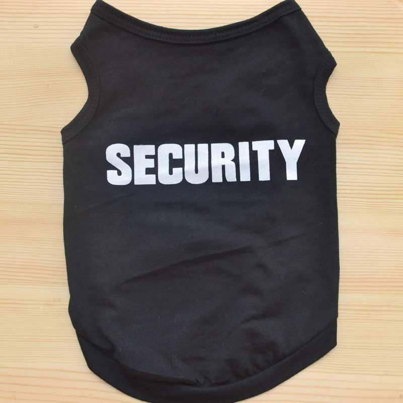 "Security" Sleeveless Cotton Dog Shirt