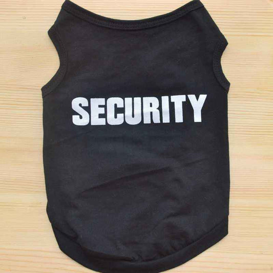 Maglietta per cani smanicata in cotone "Security" by Dog Moda