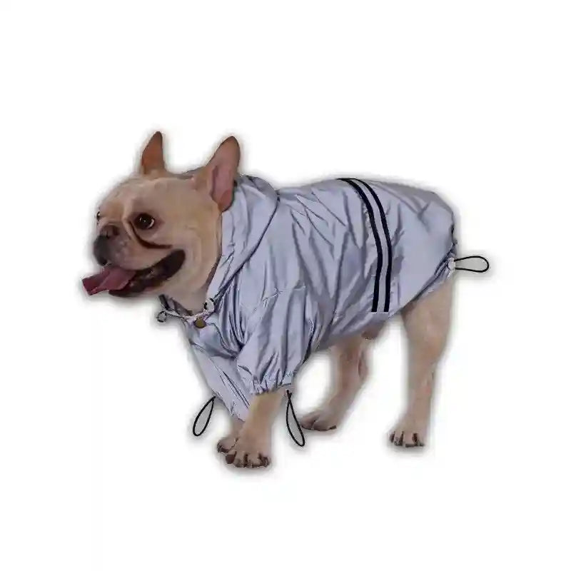 Impermeabile per Cani con Cappuccio e Inserti Riflettenti Modello "Goccia" by Dog Moda
