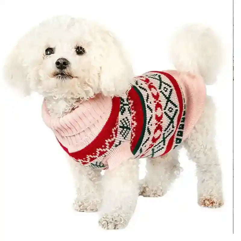 Maglione per cani "Layla" con motivo foglia e colletto | DogModa by Dog Moda
