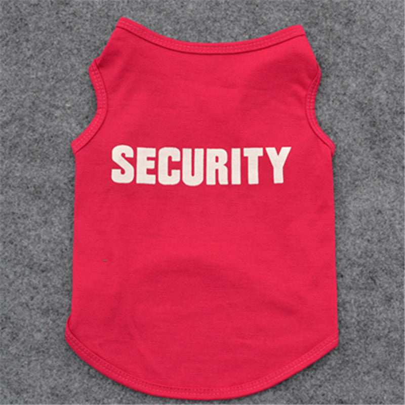 "Security" Sleeveless Cotton Dog Shirt