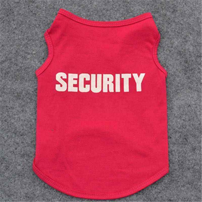 Maglietta per cani smanicata in cotone "Security" by Dog Moda