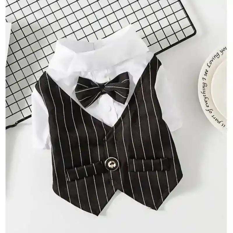 Vestitino elegante per cani "Gilet a righe" by Dog Moda