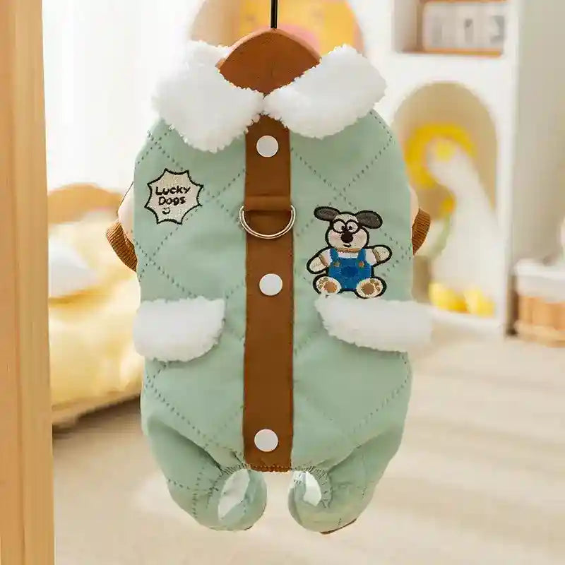 Cappotto Adorable Trapuntato con Anello Pettorina - XS-XXL by Dog Moda