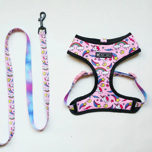 Pettorina e guinzaglio con fantasie uniche "NicNic" by Dog Moda