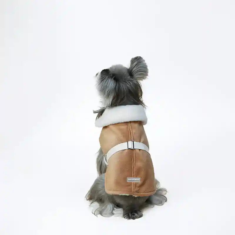 Cappotto per Cani Pawsmoment - Scamosciato con Pelliccia by Dog Moda