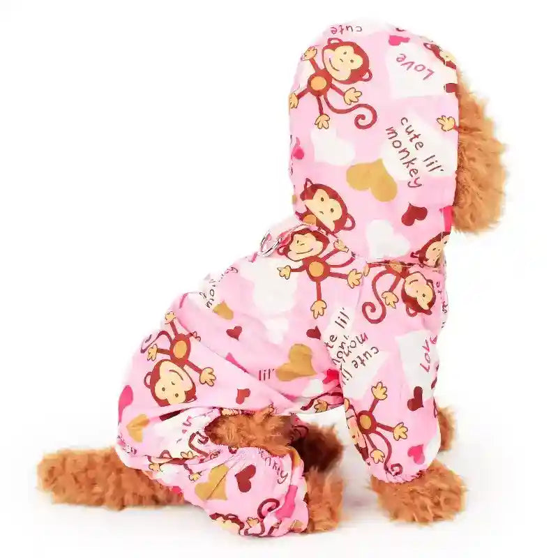 Impermeabile per Cani con Cappuccio Modello "Monkey Island" by Dog Moda