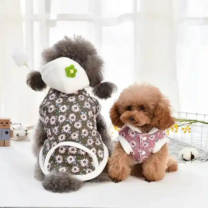Cappotto Daisy per Cani Imbottito Pile con Cappuccio by Dog Moda