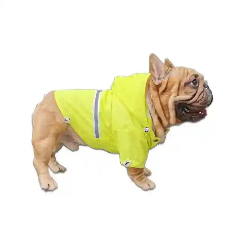 Impermeabile per Cani con Cappuccio e Inserti Riflettenti Modello "Goccia" by Dog Moda