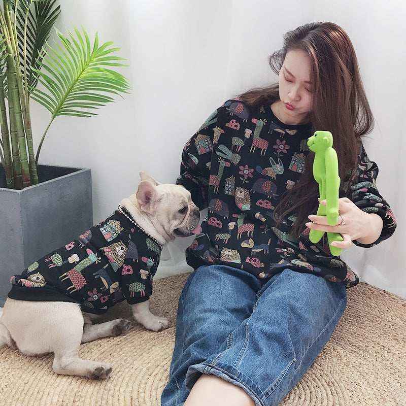 Felpa per Cani Coordinata con il Padrone "Animal Dream" – Stile e Comfort per Te e il Tuo Amico a Quattro Zampe by Innopet