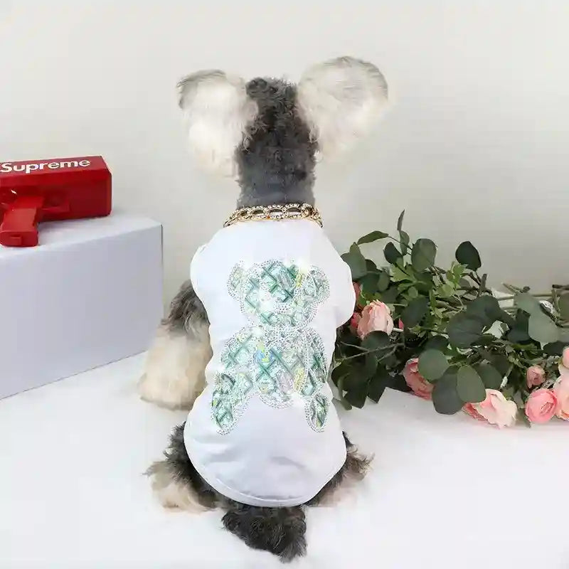 Maglietta per cani in cotone "Honey" by Dog Moda