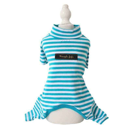 Tuta Pigiama per Cani a Righe con Quattro Zampine – Morbido Cotone by Dog Moda
