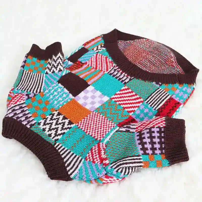 Maglione per Bulldog "Wool" in Lana – Caldo e Stile Contrasto by Dog Moda
