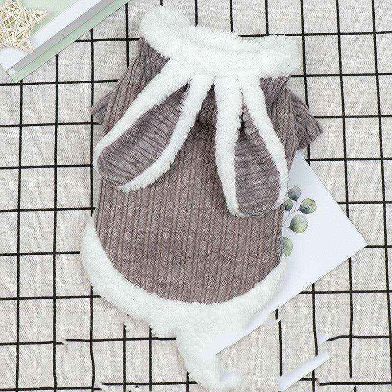 Vestito Caldo per Cani e Gatti Coniglietto - Rosa Grigio by Dog Moda