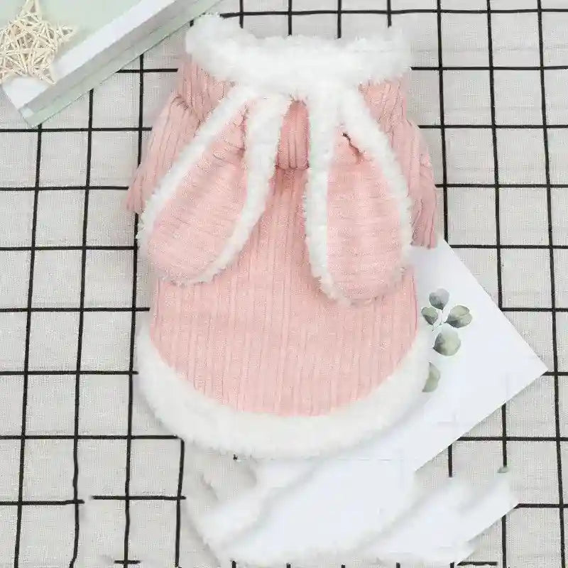 Vestito Caldo per Cani e Gatti Coniglietto - Rosa Grigio by Dog Moda