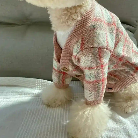 Maglione per Cani "Eva" - Cardigan Rosa Invernale con Bottoni by Dog Moda