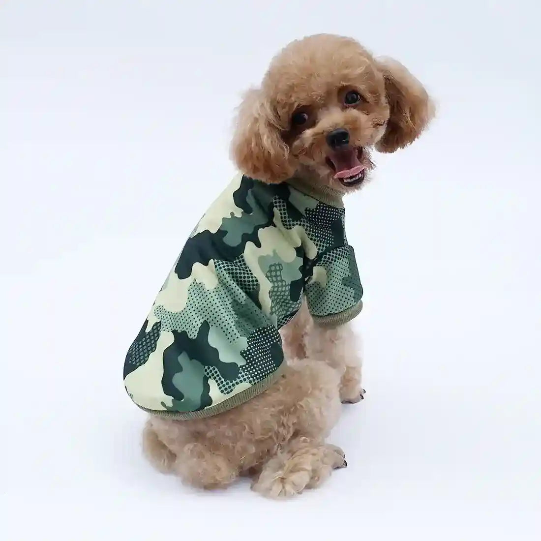 Maglietta per cani camouflage in cotone "Pongo" by Dog Moda