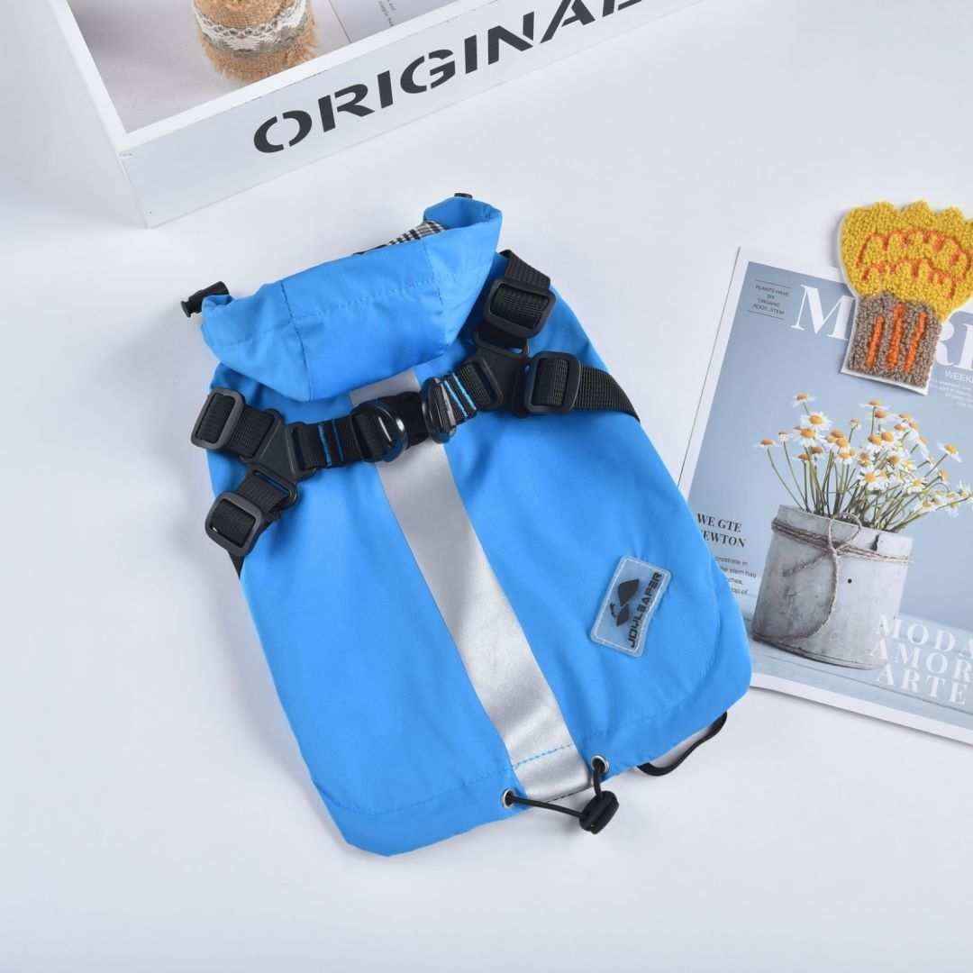 Impermeabile per Cani con Pettorina Integrata Modello Joy – Protezione Totale per il Tuo Pet - Dog Moda