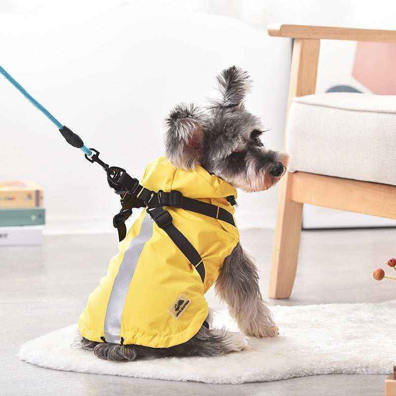Impermeabile per Cani con Pettorina Integrata Modello Joy – Protezione Totale per il Tuo Pet - Dog Moda