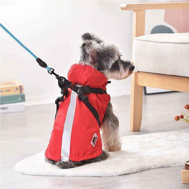 Impermeabile per Cani con Pettorina Integrata Modello Joy – Protezione Totale per il Tuo Pet - Dog Moda