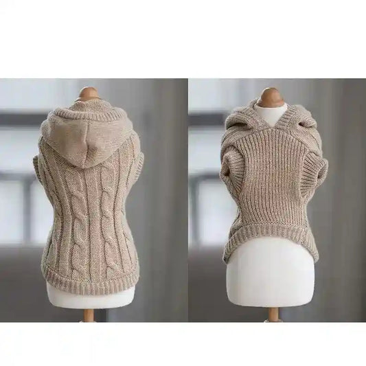 Maglione per Gatti con Lavorazione a Treccia e Collo Alto – Morbidezza e Stile per il Tuo Micio by Dog Moda