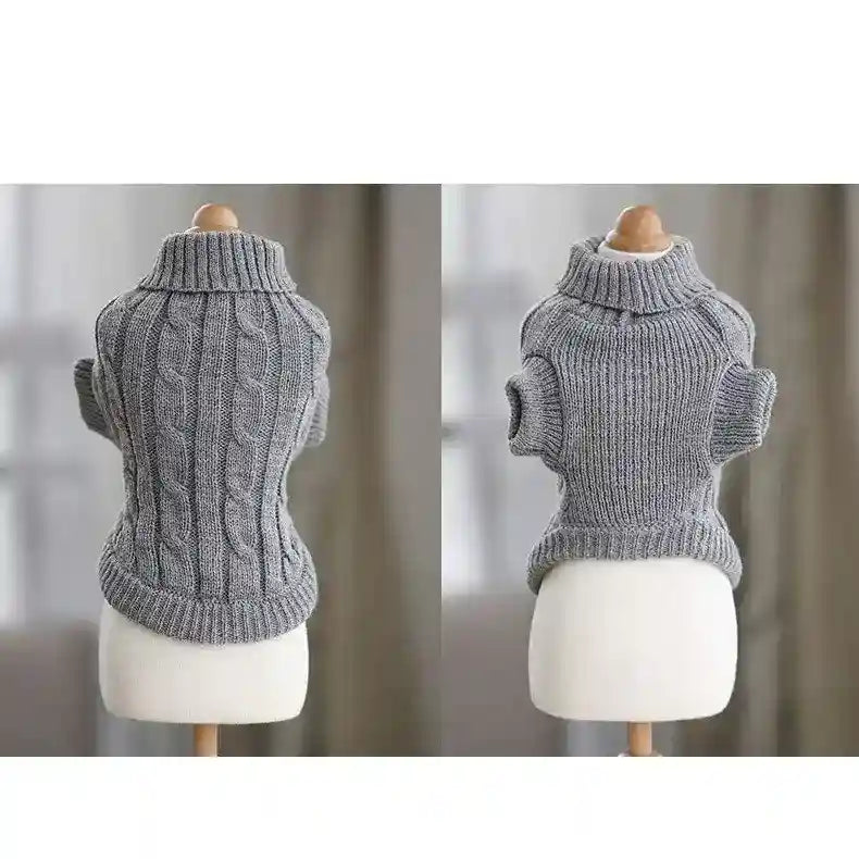 Maglione per Gatti con Lavorazione a Treccia e Collo Alto – Morbidezza e Stile per il Tuo Micio by Dog Moda