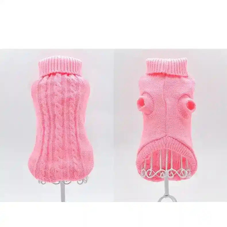 Maglione per Gatti con Lavorazione a Treccia e Collo Alto – Morbidezza e Stile per il Tuo Micio by Dog Moda