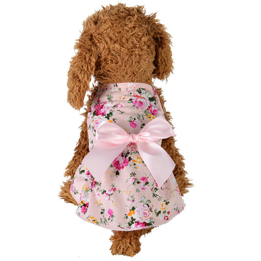 Vestitino Fiori Primavera per Cani - Fiocco Colorato by Dog Moda