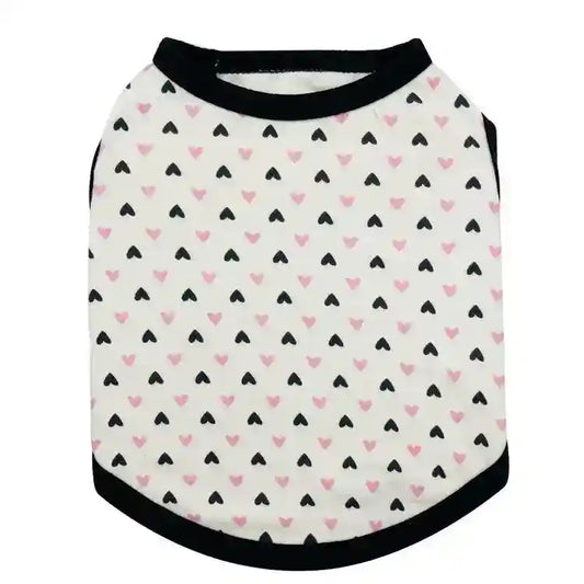 Magliette per cani in cotone "Cuori" – Stile e comfort per il tuo amico a quattro zampe by Dog Moda
