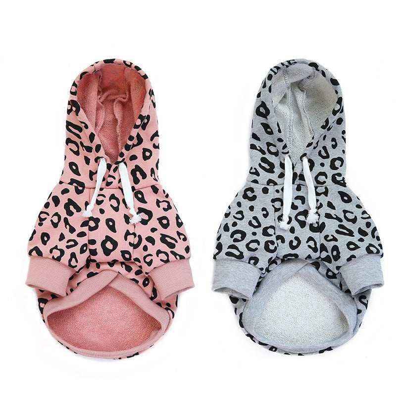 Felpa Leopardata per Cani con Cappuccio - Stile Trendy by Dog Moda