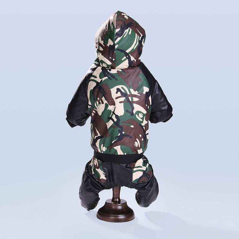 Tuta in Pile per Cani "Zaffiro" - Fantasie Camo con Cappuccio by Dog Moda