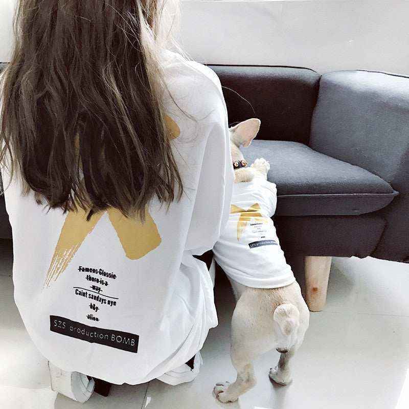 Maglia Coordinata Bomb Cane + Padrona – Con X Dorata sul Dorso by Dog Moda