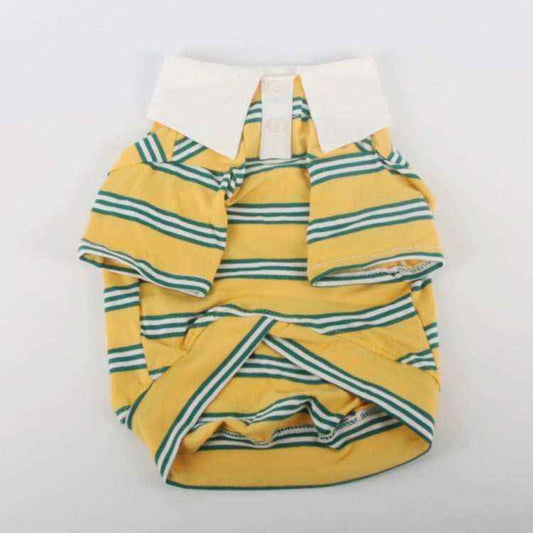 Cotton Polo Shirt for Bulldog and Welsh Corgi "Caddy" - Style and Comfort for Large Dogs