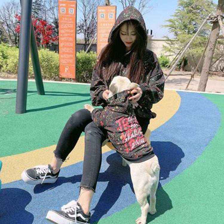 Felpa Coordinata Cane e Padrone "Color Boom" – Bianca, Arancione o Nera by Dog Moda