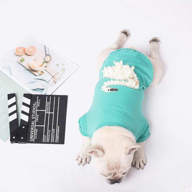 White Swan Dog and Bulldog T-Shirt
